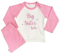 Kids Essentials Personalised Matching Little Big Sister Brother Pyjamas Sibling PJs