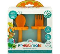 Kids Euroswan FT00001 Spoon and Fork Set ORANGIEFLY FROOTIMALS, Multicoloured