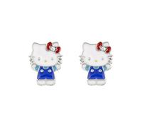 Disney by Euroswan Stud Earrings Hello Kitty Silhouette Cut-Out Sterling Silver Girls