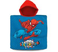 Kids Euroswan Poncho Towel Cotton Spiderman 120 x 60 cm