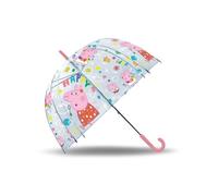 Kids Euroswan - Transparent Bell Umbrella 19'' Peppa Manual, Multicolor (PP17100), multicoloured, Única