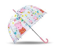 Kids Euroswan PP17100 Umbrella Transparent Bell 19 Inch Peppa Manual Multi-Coloured