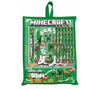 KIDS EUROSWAN SL MINECRAFT BUMPER STATIONERY SET IN REUSABLE BAG