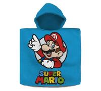 Kids Euroswan Super Mario Cotton Poncho Towel 120 x 60 cm