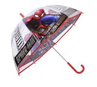 KIDS EUROSWAN TRANSPARENT BELL UMBRELLA 19" MANUAL SPIDERMAN