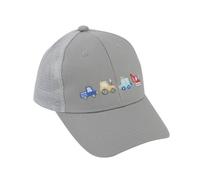 Kids Excavator Dinosaur Baseball Cap - Adjustable Children's Denim Sun Hat with Embroidery for Boys Girls Age 2-8, Vintage Style (A4-Grey)