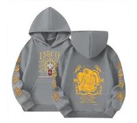 Kids Expedition 33 Merch Clair Obscur Expedition 33 Game Hoodies Printed Long Sleeves Sweatshirt for Game Fans 01-Dark Gray 160