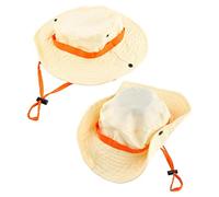 Kids Explorer Costume Set, 1 Vest and 1 Hat with Vibrant Pockets and D Rings for Outdoor Adventures Role Play Safari Camping Hiking (Orange)