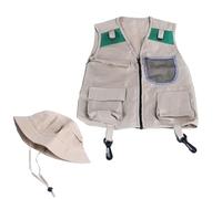 Kids Explorers Kits With Safaris Vest Hat For 4-6 Years Old Boy Girl Kid Safaris Costumes STEM Outdoor Explorers Kits Kids Vest And Hat Costume