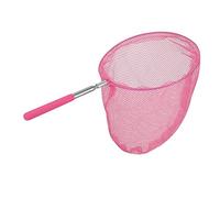 Kids Extendable Telescopic Fishing Mesh Net with Anti Slip Grip for Catching Butterfly Bug Insect Fish Crab| Outdoor Activity Toy for Garden Pond Beach Holiday Summer| Extendable to 84cm (Pink)