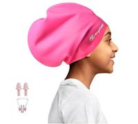 Kids Extra Large Swim Cap for Long Thick Hair Braids and Dreadlocks, Waterproof Silicone Keep Hair Dry Swimming Caps for Toddler Child Youth Girls Bath Pool Shower Cap 1Pack