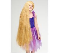 Kids Extra Long Blonde Girls Rapunzel Fancy Dress Wig Childrens Size Tangled