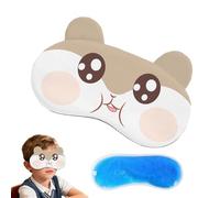 Kids Eye - Cover Sleeping Light Blocking Blindfold, Integrated Ice Gel Pack Insert, Adjustable Strap Comfort Design, Cute Cartoon Animal, Travel Airplane Nap Relaxation Rest Accessory