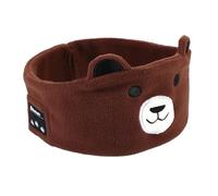 Kids Eye Mask with Bluetooth Headphones, Noise Cancelling Sleep Mask with Thin Speakers & Super Soft Fleece Headband, Comfortable Travel Accessories (Bear)