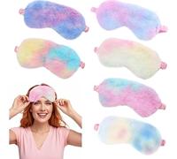 Kids Eye Masks for Sleeping, 6Pcs Kids Sleep Mask 6 Color, Soft Blindfold Eye Covers Plush Kids Sleep Mask Childrens Eye Mask Plush Sleeping Eye Mask for Sleeping for Promoting Deep Sleep