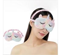 Kids Eye Masks for Sleeping, Cute 3D Unicorn Animal Plush Sleep Mask, Cartoon Blindfold Eyeshade Travel Eye Cover for Girls Adult Children