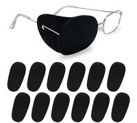 Kids’ Eye Patches for Glasses - Left & Right Black Patches for Amblyopia, Strabismus, Lazy Eye Treatment & Post-Surgery Recovery(6 Pack)