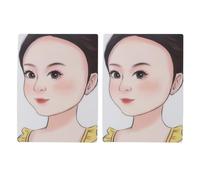 Kids Face Painting Exercise Board 2pcs Reusable Makeup Stencil Washable Face Painting Template Beginner Display Board (Girl Side face)