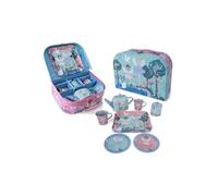 Kids Fairy Tale Enchanted Tin Afternoon Tea Party Girl Set 9 Piece With Decorative Matching Storage Box Eco Friendly