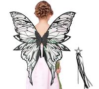 Kids Fairy Wings | Realistic Butterfly Wing | Colorful Cosplay Accessories for Girls Birthday Theme Party Halloween, Stage Performance Outfit