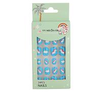 Kids False Nails Girls Press On Fake Nails 24PCS Cartoon Pattern Full Cover Artificial Nails No Glue Needed Short ABS Plastic Nails For Children DIY Nail Art (01)