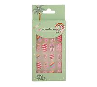 Kids False Nails Girls Press On Fake Nails 24PCS Cartoon Pattern Full Cover Artificial Nails No Glue Needed Short ABS Plastic Nails For Children DIY Nail Art (03)