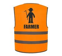 Kids Farmer Hi Vis Vest, Add child's name to the front, Personalised waistcoat with 3 colour options