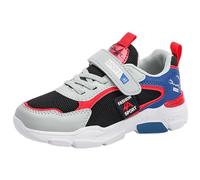 Kid's Fashion Glitter Sneakers Bling Shiny Sequins Sports Athletic Shoes Toddlers Home Breathable Boys' Handsome Tennis School Trainers Red