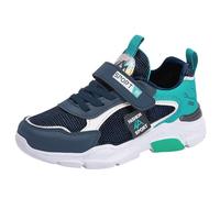 Kid's Fashion Glitter Sneakers Bling Shiny Sequins Sports Athletic Shoes Toddlers Home Breathable Boys' Handsome Tennis School Trainers Blue