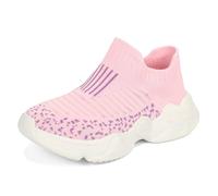 Kid's Fashion Glitter Sneakers Light Up Trainers Girl's Cute Sportschuhe Casual Lightweight Breathable Sports Shoes Tennis Walking Little Kid/Big Kid Pink