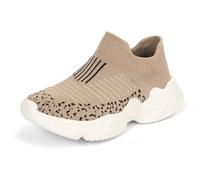 Kid's Fashion Glitter Sneakers Light Up Trainers Girl's Cute Sportschuhe Casual Lightweight Breathable Sports Shoes Tennis Walking Little Kid/Big Kid Khaki