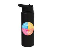 Kids Feelings Wheel Emotions Chart Therapy Therapist Stainless Steel Insulated Water Bottle