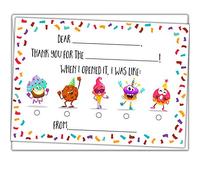 Kids Fill in the Blank Thank You Cards - 25 Cards Including Envelopes - Fun Gender Neutral Thank You Notes For Boys or Girls