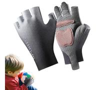 Kids Fingerless Gloves, Kids Bike Gloves - 2 Pieces Land Bike Gloves for Fishing,Fingerless Skateboard Mountains, Training Gloves, No Slip for Kids G