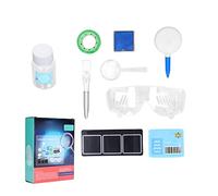 Kids Fingerprint Identification Set Complete Educational Science Experiment Kit for Young Detectives Role Play Toy for Children Over 8 Years Old Plastic Material Includes Goggles