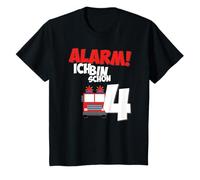 Kids Fire Engine 4th Birthday Boys 4 Years T-Shirt