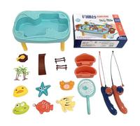 Kids Fishing Game - Magnetic Educational Duck Toys with 2 Rods,Fish Catching Game,for Preschool Classroom Homeschooling Early Childhood Travel Home Pool Yard Patio Garden