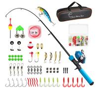 Kids Fishing Pole, Fishing Rod and Reel Combo with Spincast Reel,Line,Bionic Bait,Hooks and Carrier Bag,Fishing Gifts for Boys,Girls, Toddler,Youth 59'' (1.5M Blue)