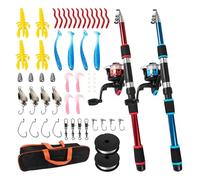Kids Fishing Pole Starter Set, 2PCS Complete Beginner Fishing Kit
