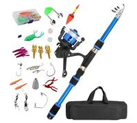 Kids Fishing Rod - 1.8m Telescopic Rod - Starter Kit with Reel and Storage Bag, Introductory Set for Young Beginners