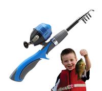 Kids Fishing Rod - Telescopic Training Rod, Easy to Use Starter Set | Comfortable Grip Casting Kit, Portable Nylon Line Equipment, Outdoor Practice Travel Equipment for Holidays, Festivals and Other