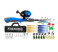 Kids Fishing Rod,Youth Fishing Rod,Portable Fishing Rod and Reel Combos | 1.6m/5.25ft Telescopic Fishing Rod and Reel Combo Set with Bag