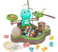 Kids Fishing Set Board Game with Number Matching Balance Math Game Fishing Toy with Music,21 Fish, 2 Fishing Rods,20 Cards,Number Models for Girl Boy