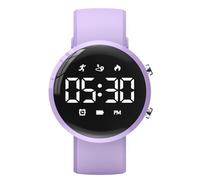 Kids Fitness Tracker Watch, Digital Steps Counter, Boys Girls Waterproof Wristwatch with Step Counting/Distance/Calories/Stopwatch/Alarm Clock, Great Xmas Gift for Children Teens (Purple)
