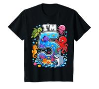 Kids Five Sea Animals 5yr 5th I'm 5 Birthday 5 Year Old Boy Gifts T-Shirt