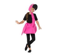 Kids Flamingo Fancy Dress Costume, Childs Jumpsuit Book Day Tabard & Headpiece