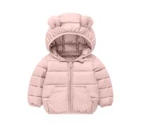 Kids Fleece Coat Hooded Jackets Long Puffer Coat Padded Windproof Down Coats with Hood Teens Thicken Bodywarmer Parka Peacoat Drawstring Waist School Outfits Outerwear for Cold Weather