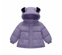 Kids Fleece Coat Hooded Jackets Thicken Puffer Coat with Hood Padded Windproof Down Coatsteens Long Bodywarmer Parka Peacoat Drawstring Waist School Outfits Outerwear for 2-6 Years