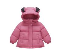 Kids Fleece Coat Hooded Jackets Thicken Puffer Coat with Hood Padded Windproof Down Coatsteens Long Bodywarmer Parka Peacoat Drawstring Waist School Outfits Outerwear for 2-6 Years