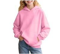 Kids Fleece Hoodie Girls Cute Cartoon Cat Ear Hoodies Crewneck Long Sleeve Hooded Pullover Teen Girls Winter Warm Oversized Sweatshirt Jumper Top with Pockets Clothes Age 2-12 Years (11-12 Years)